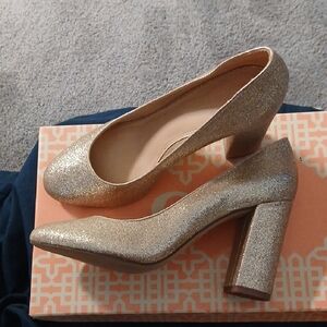 Gianni Bini Sparkling Gold Heels